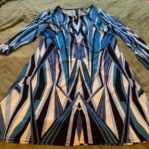 Ashley Stewart 18/20W Long Sleeve Dress